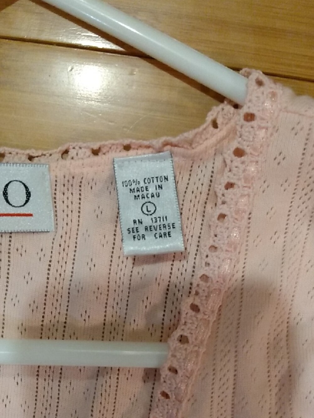 Light Pink Ribbed Button-Front Crop Top - Picture 3 of 4